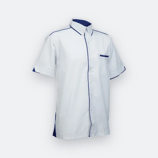 F116 Corporate Uniform Short Sleeve Shirt Hidden Pocket White F116 corporate uniform short sleeve shirt hidden pocket white colour view
