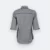 F117 corporate uniform female 3/4 sleeve hidden pocket dark grey back view