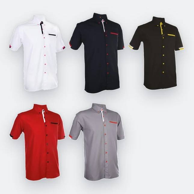 F126 Corporate Uniform Unisex Short Sleeve Three-Colour Contrast Colours F126 corporate uniform unisex short sleeve three-colour contrast all colours
