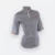 F127 corporate uniform female 3/4 sleeve three-colour contrast dark grey-white-orange colour view