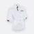 F127 corporate uniform female 3/4 sleeve three-colour contrast white-navy-magenta colour view