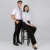 F142 Corporate Uniform Unisex Short Sleeve Oxford Model 2 F142 corporate uniform unisex short sleeve oxford worn by model