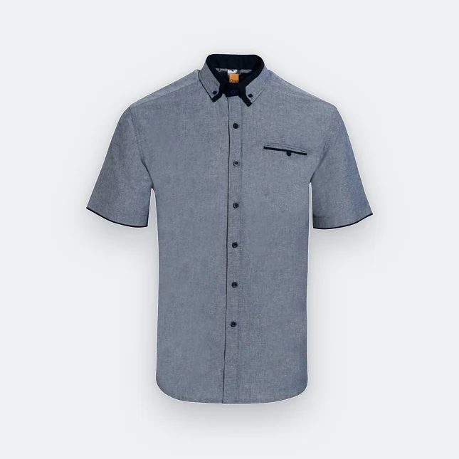 F142 Corporate Uniform Unisex Short Sleeve Oxford Navy Pro-Navy F142 corporate uniform unisex short sleeve oxford navy pro-navy colour view