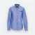 F143 corporate uniform female long sleeve oxford light blue-white colour view