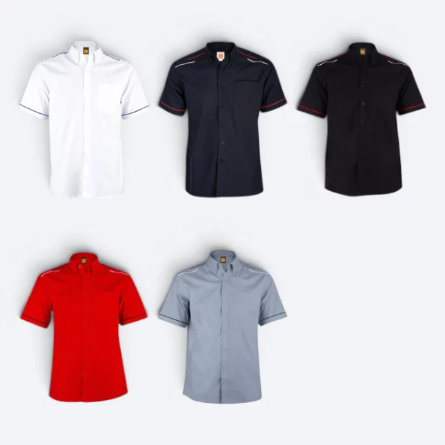 F146 Corporate Uniform Short Sleeve Shirt Contrast Collar Colours F146 corporate uniform short sleeve shirt contrast collar all colours