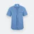 F148 corporate uniform unisex short sleeve contrast piping light blue colour view