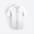 F148 corporate uniform unisex short sleeve contrast piping white colour view