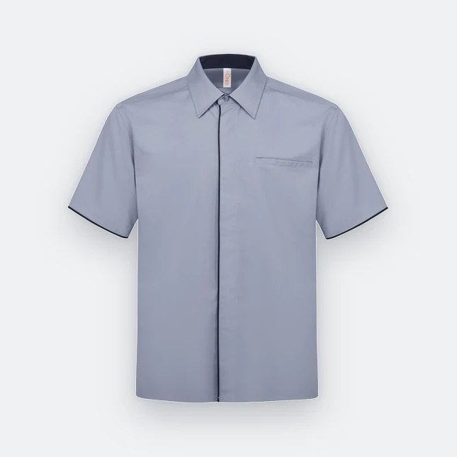 F150 corporate uniform unisex short sleeve tr hidden pocket dark grey colour view