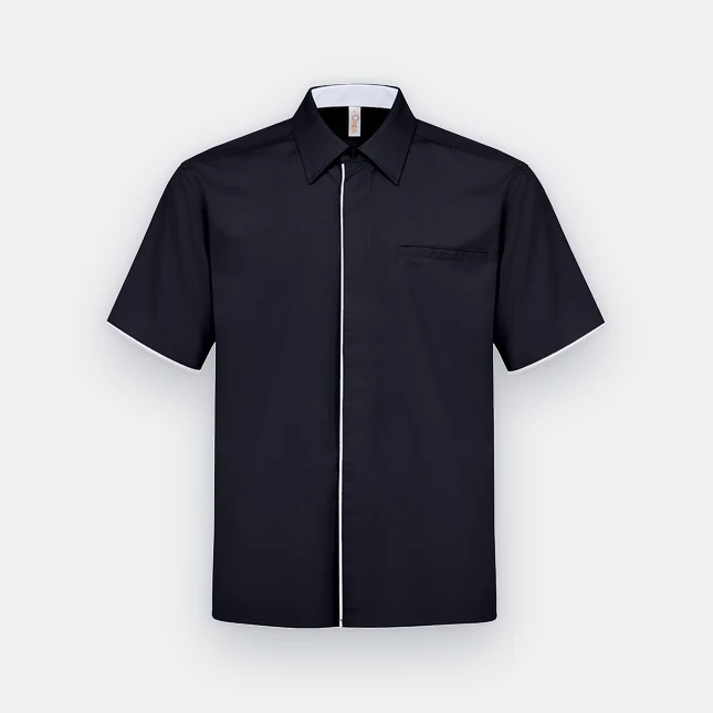 F150 corporate uniform unisex short sleeve tr hidden pocket navy colour view