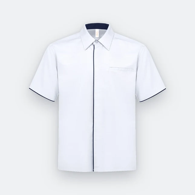 F150 corporate uniform unisex short sleeve tr hidden pocket white colour view