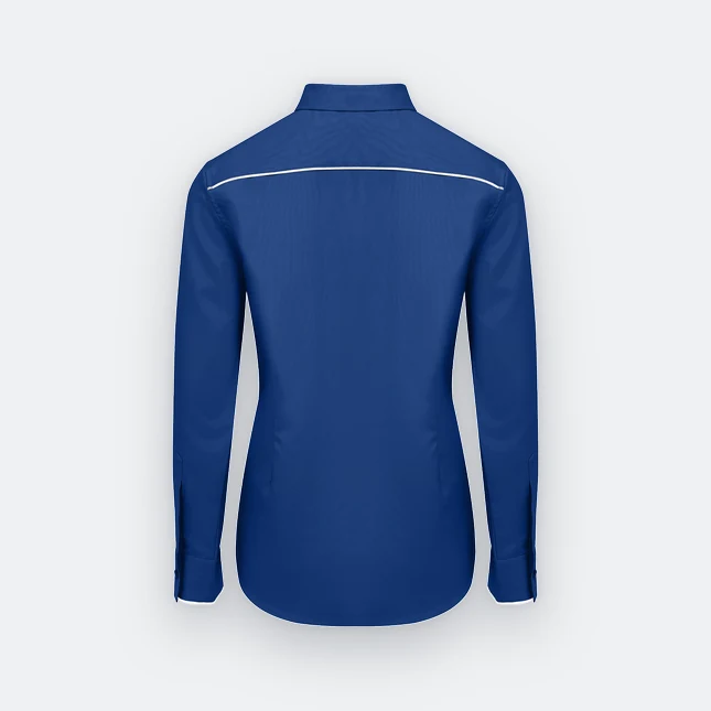 F151 corporate uniform female long sleeve tr hidden pocket f15778 back view