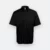 F152 corporate uniform unisex short sleeve tr button-down 2026 black colour view