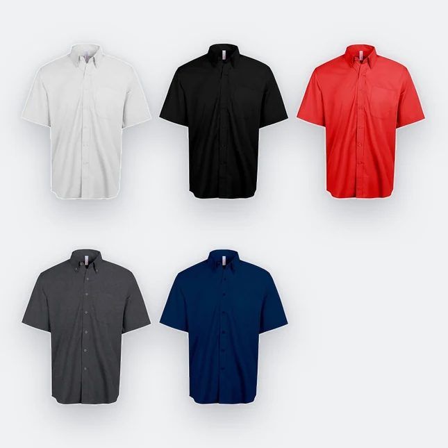F152 corporate uniform unisex short sleeve tr button-down 2026 all colours