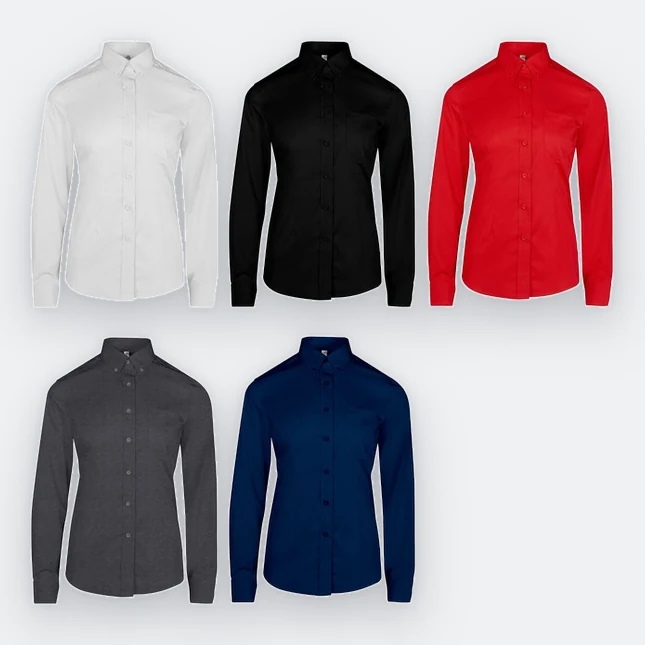 F153 corporate uniform female long sleeve tr button-down 2026 all colours