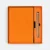 GMG9200 Soft-Cover Notebook & Pen Gift Set Orange Gmg9200 soft-cover notebook & pen gift set in orange, corporate gift set with custom logo printing