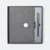 GMG9201 Crystal-Clasp Notebook & Pen Gift Set Grey Gmg9201 crystal-clasp notebook & pen gift set in grey, corporate gift set with custom logo printing