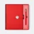GMG9201 Crystal-Clasp Notebook & Pen Gift Set Red Gmg9201 crystal-clasp notebook & pen gift set in red, corporate gift set with custom logo printing