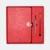 GMG9202 Textured Notebook, Pen & Card Holder Gift Set Red Gmg9202 textured notebook, pen & card holder gift set in red, corporate gift set with custom logo printing