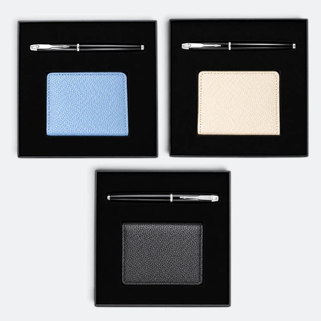 GMG9205 Metal Pen & Pebble-Grain Card Holder Gift Set All Colours Gmg9205 metal pen & pebble-grain card holder gift set, available colours for custom logo branding