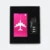Gmg9210 aluminium luggage tag & lock gift set in magenta, corporate gift set with custom logo printing