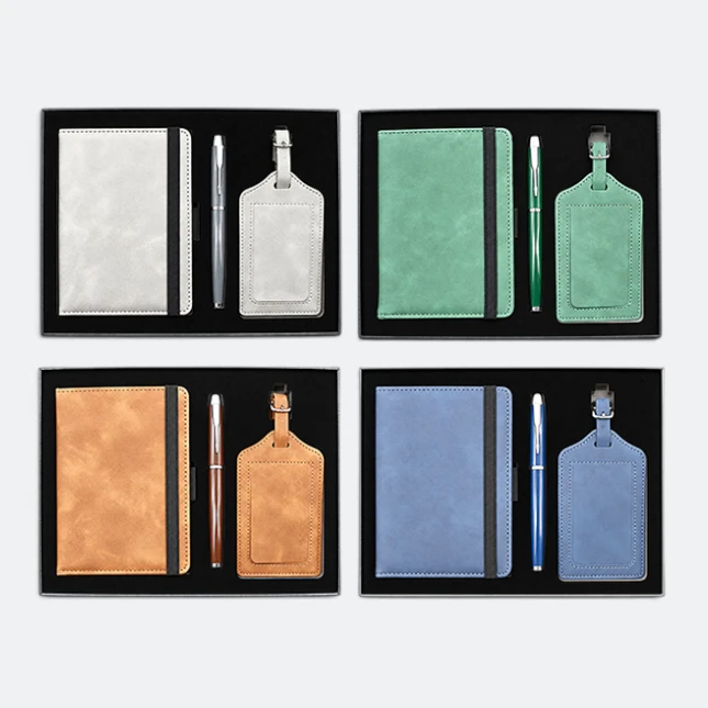 GMG9220 Notebook, Pen & Luggage Tag Gift Set All Colours Gmg9220 notebook, pen & luggage tag gift set, available colours for custom logo branding