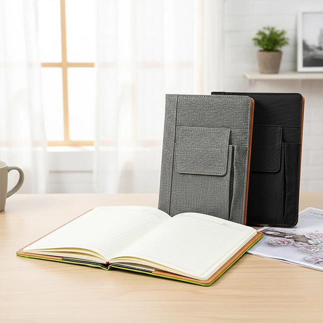 Gvg2385 luslax a5 notebook with pockets open view