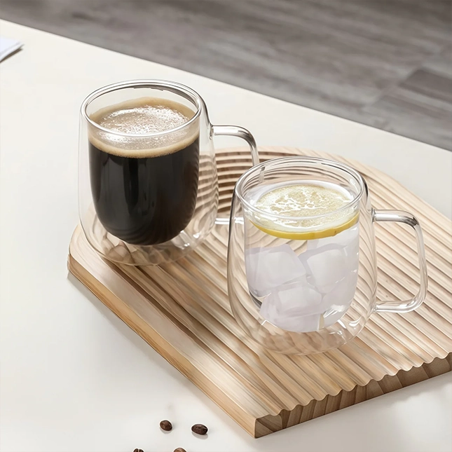 Gvg2688 350ml double wall thermal glass mug two mugs view