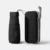 19 inch compact uv umbrella in black folded beside its black zip case