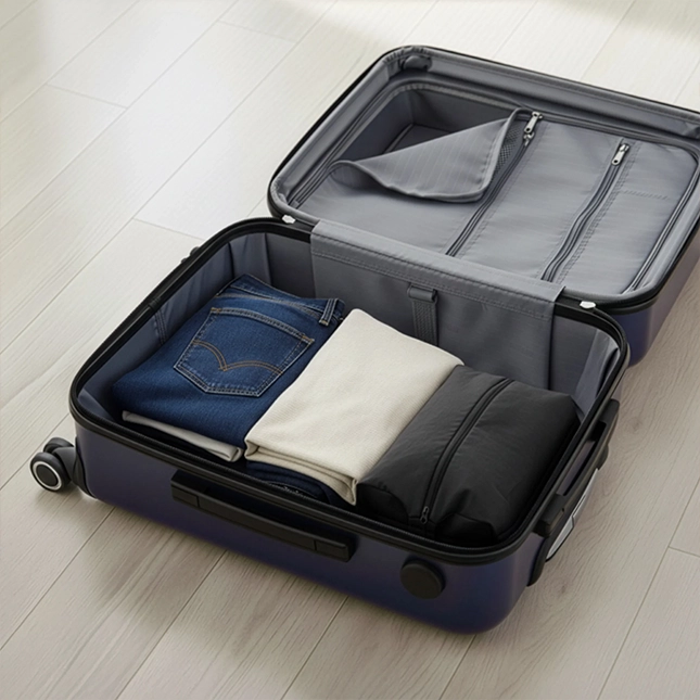 Gvg5070 solaris bravex shoe bag with luggage bag view