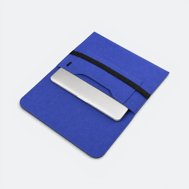 Gvg832 13 inch felt laptop sleeve blue open colour view