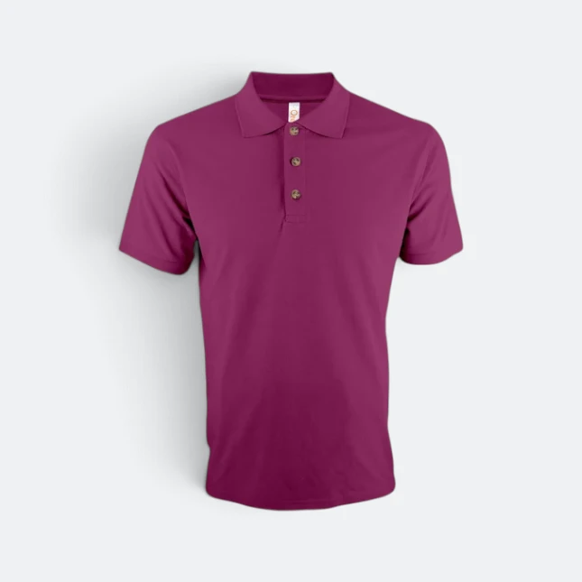 Hc01 honeycomb short sleeve cvc polo shirt dark purple 2 colour view