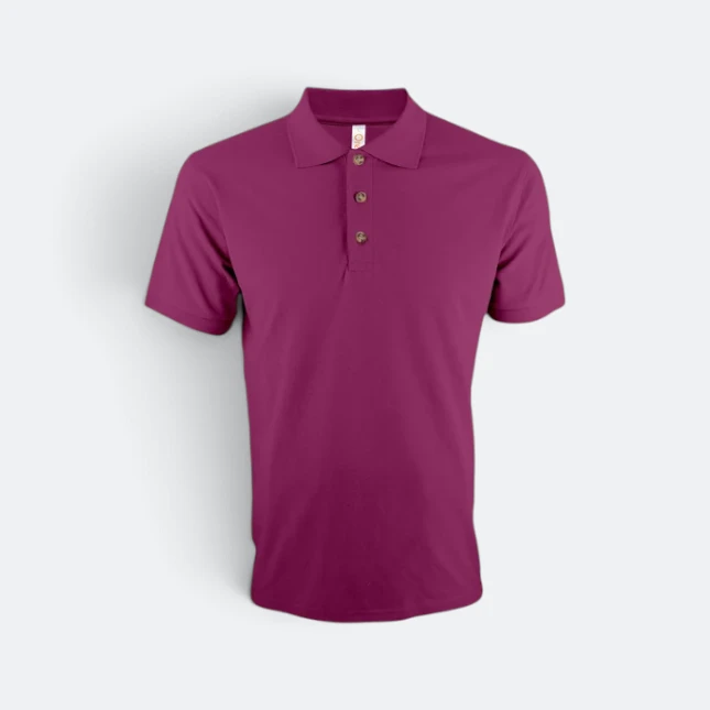 Hc01 honeycomb short sleeve cvc polo shirt dark purple v2 colour view