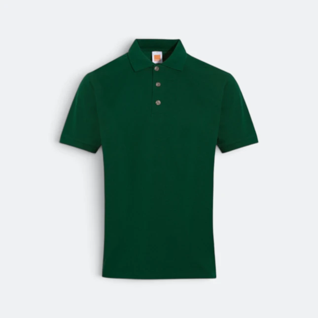 Hc01 honeycomb short sleeve cvc polo shirt forest green colour view