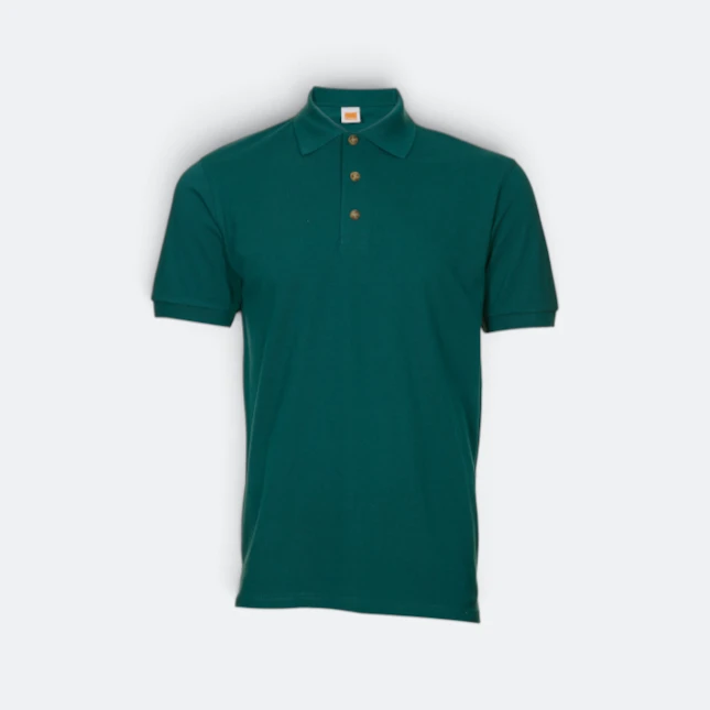 Hc01 honeycomb short sleeve cvc polo shirt midnight green colour view