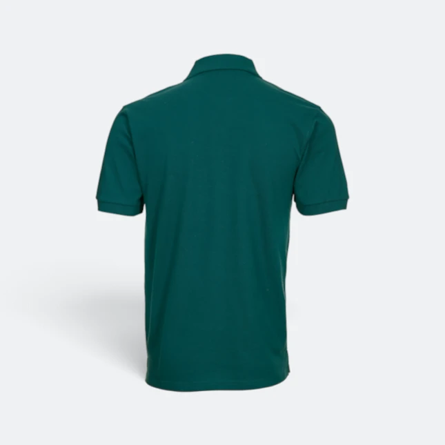 Hc01 honeycomb short sleeve cvc polo shirt midnight green back view