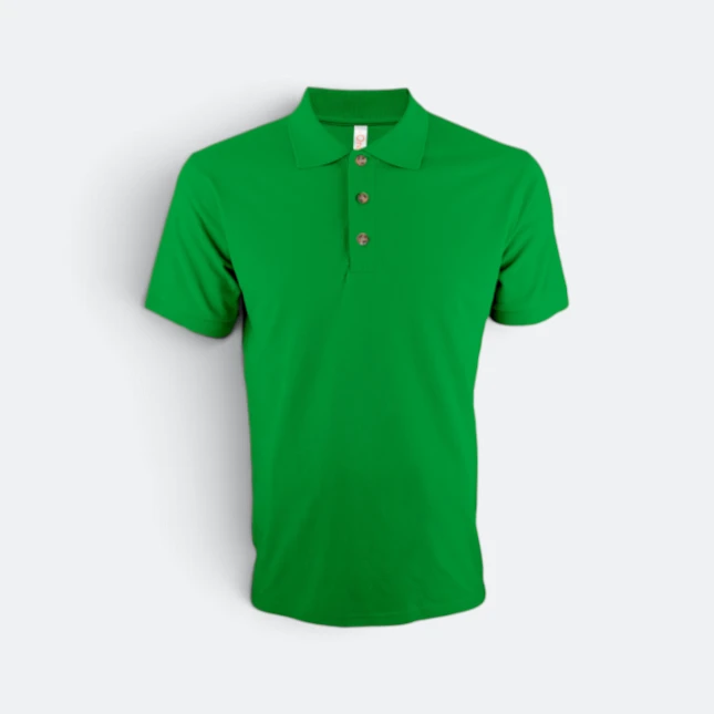 Hc01 honeycomb short sleeve cvc polo shirt milo green colour view