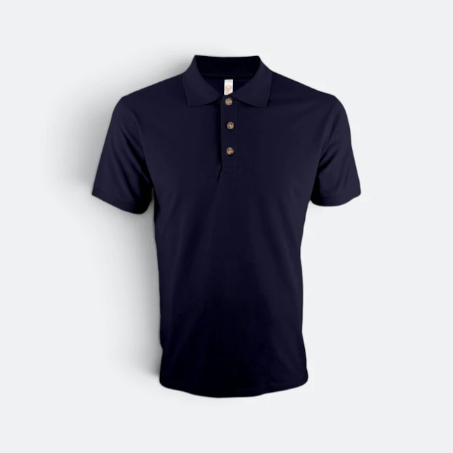 Hc01 honeycomb short sleeve cvc polo shirt navy colour view