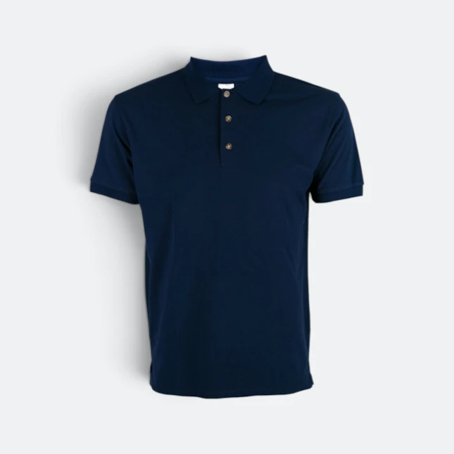 Hc01 honeycomb short sleeve cvc polo shirt navy pro colour view