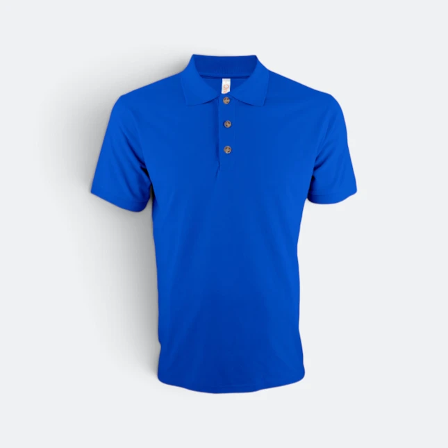 Hc01 honeycomb short sleeve cvc polo shirt royal colour view