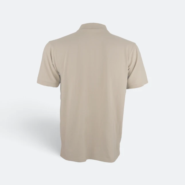 Hc01 honeycomb short sleeve cvc polo shirt sand back view