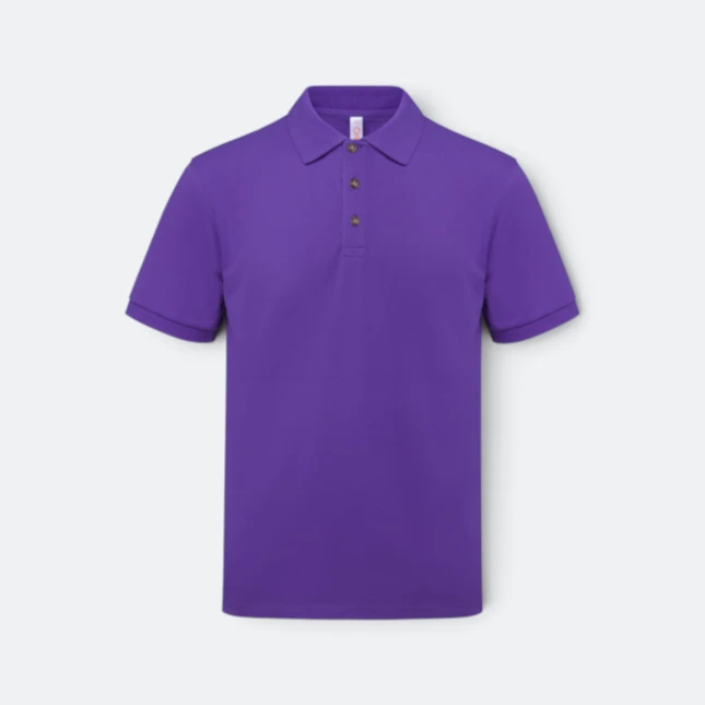 Hc01 honeycomb short sleeve cvc polo shirt violet colour view