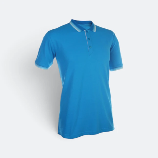 Hc12 honeycomb cvc multi tipped collar and cuff sea blue colour view