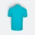 Hc23 honeycomb cvc stand collar polo shirt turquoise-black-white back view