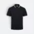 Hc24 honeycomb cvc polo shirt tipped collar and cuff black-white-honeycomb colour view