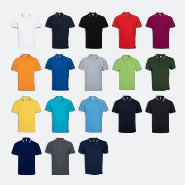 Hc24 honeycomb cvc polo shirt tipped collar and cuff all colours