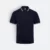 Hc24 honeycomb cvc polo shirt tipped collar and cuff navy-white-ash grey colour view