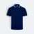 Hc24 honeycomb cvc polo shirt tipped collar and cuff navy pro-white-grey colour view