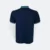 Hc24 honeycomb cvc polo shirt tipped collar and cuff navy pro-white-turquoise back view