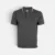 HC25 Honeycomb CVC Cut and Sew Polo Shirt Tipped Collar Dark Grey-White-Red Hc25 honeycomb cvc cut and sew polo shirt tipped collar dark grey-white-red colour view