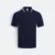 HC25 Honeycomb CVC Cut and Sew Polo Shirt Tipped Collar Navy-White-Red Hc25 honeycomb cvc cut and sew polo shirt tipped collar navy-white-red colour view
